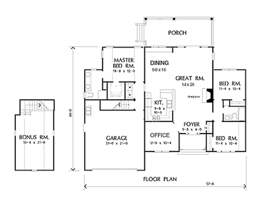 floor plan of 7617 Whitaker Drive