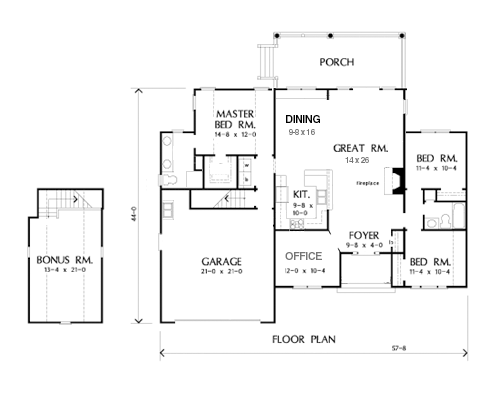floor plan of 7617 Whitaker Drive